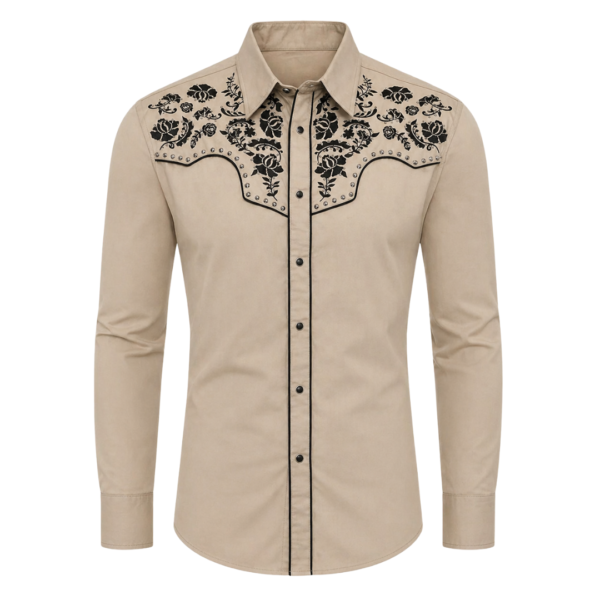 brown cowboy shirt