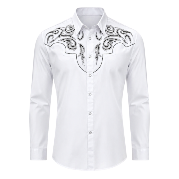 white cowboy dress shirt