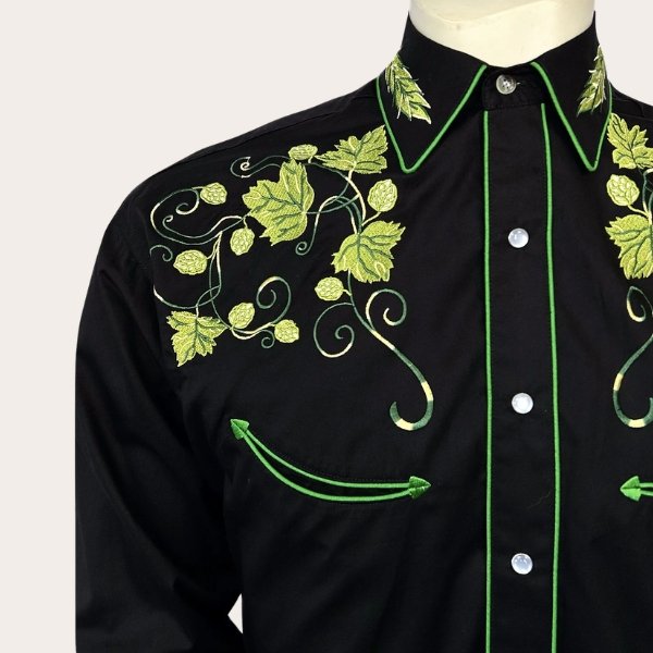 Black Ranch Embroidery Shirt