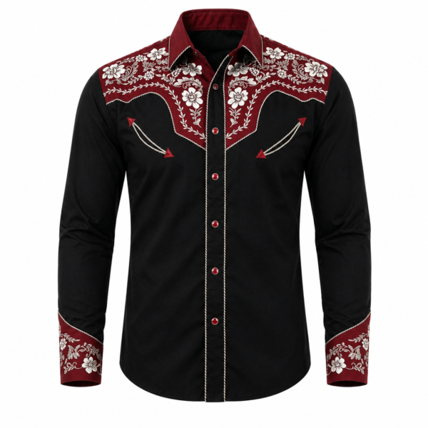 Black and Red Cowboy Shirt
