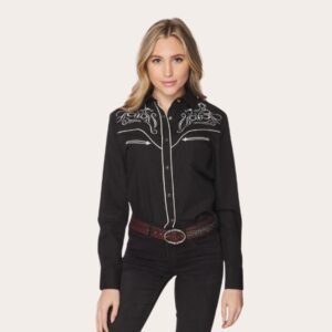 Classic Black Cowgirl Shirt