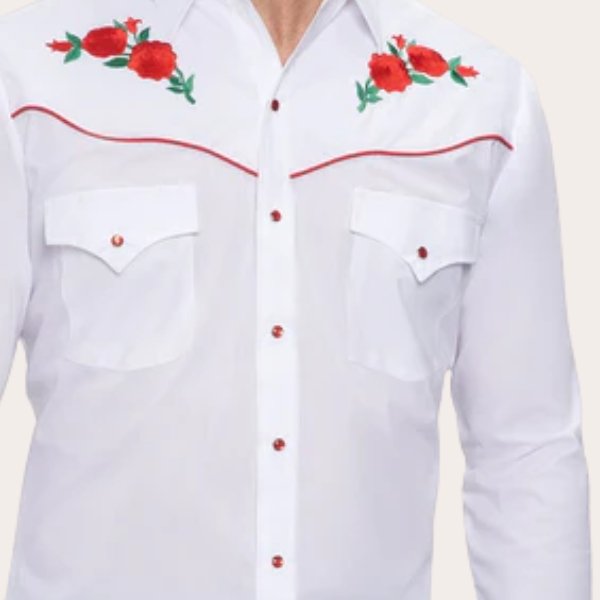 Red Rose Western Shirt