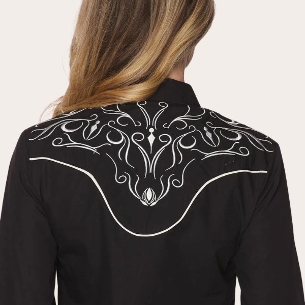 Western Scroll Black Shirt