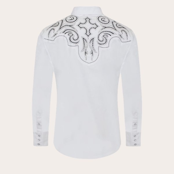 White Mesa Embroidery Shirt